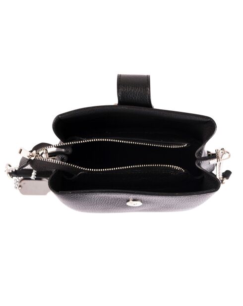 Bandolera Ciosa de piel negra - 22x17x10 cm