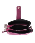 Bandolera Ciosa de piel fucsia - 22x17x10 cm