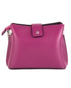 Bandolera Ciosa de piel fucsia - 22x17x10 cm