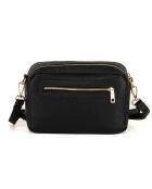 Bandolera Pippa de piel negra - 25x16x60 cm