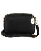 Bandolera Pippa de piel negra - 25x16x60 cm