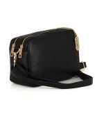 Bandolera Pippa de piel negra - 25x16x60 cm