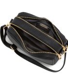 Bandolera Pippa de piel negra - 25x16x60 cm