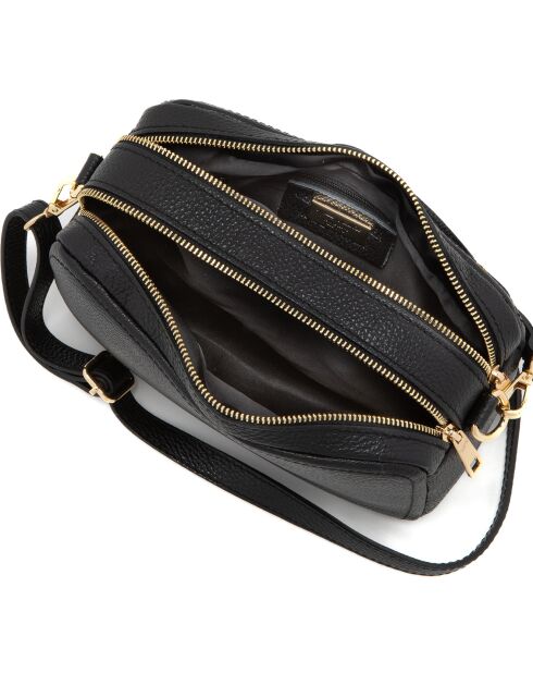 Bandolera Pippa de piel negra - 25x16x60 cm