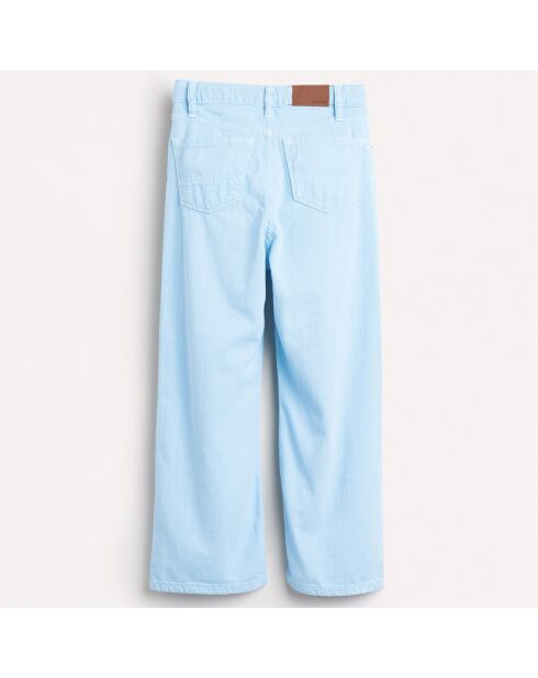 Jean bootcut 100% Coton bio Popies bleu turquoise