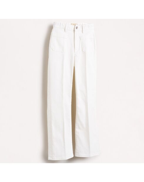 Jean Pepy en Coton stretch jambes larges écru