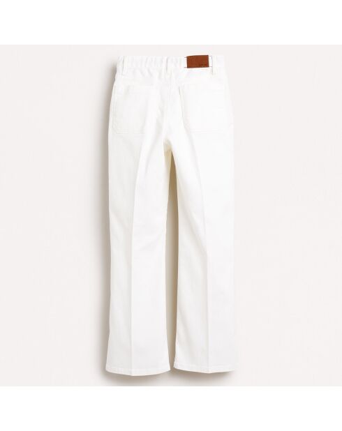 Jean Pepy en Coton stretch jambes larges écru