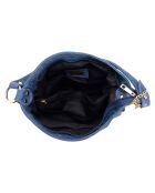Linda Schultertasche aus Leder in Tintenblau - 29x24x8 cm