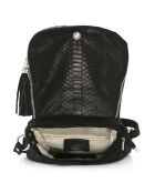 Elena Schultertasche aus schwarzem Leder - 28x20x8 cm