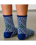 Chaussettes hautes en Coton mélangé Flope imprimées bleues