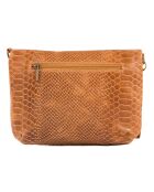 Lydia cognac leren schoudertas - 22x18x2 cm