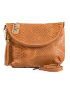 Lydia cognac leren schoudertas - 22x18x2 cm