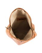 Lydia cognac leren schoudertas - 22x18x2 cm