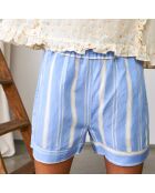 Short Ann à rayures bleu/blanc
