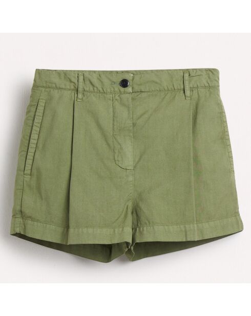 Pantalones cortos Palma en mezcla de algodón en verde caqui