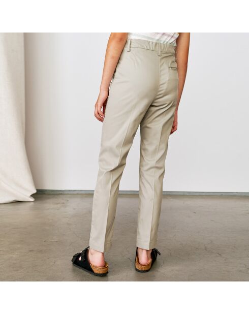 Pantalon slim Pearl en Coton mélangé beige grisé