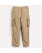 Pantalon Cargo en sergé de Coton Pazy beige