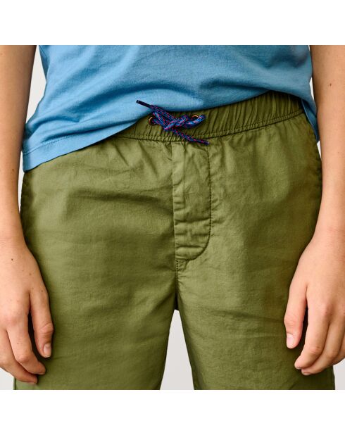 Bermuda en Toile de Coton Pawl vert kaki