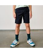 Bermuda en Toile de coton Wayne bleu nuit