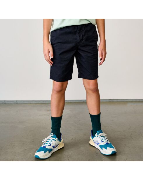 Bermuda en Toile de coton Wayne bleu nuit
