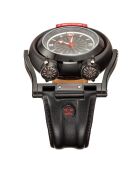 Montre Triton Homme Automatique en Cuir noire