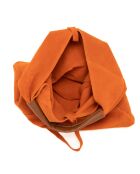 Eleonora oranje leren schoudertas - 40x31x2 cm