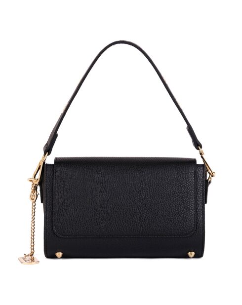 Giada zwarte leren handtas - 24x16x8 cm