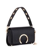 Giada schwarze Lederhandtasche - 24x16x8 cm