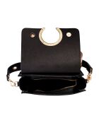 Giada schwarze Lederhandtasche - 24x16x8 cm
