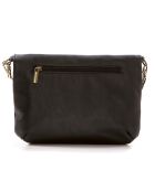 Alice zwarte leren schoudertas - 22x18x2 cm