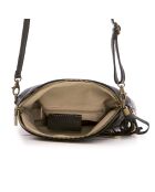 Alice zwarte leren schoudertas - 22x18x2 cm