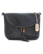 Alice Marine leren schoudertas - 22x18x2 cm