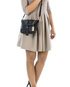 Alice Marine leren schoudertas - 22x18x2 cm