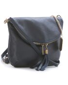 Alice Marine leren schoudertas - 22x18x2 cm