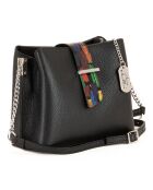 Vida Schultertasche aus schwarzem Leder - 22x17x10 cm