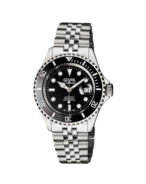 Automatisch Wall Street herenhorloge van zilverstaal