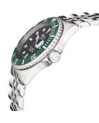 Automatisch Wall Street herenhorloge van zilverstaal