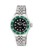 Automatisch Wall Street herenhorloge van zilverstaal
