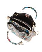 Borsa in pelle Marlit grigio/multicolore - 26x21x13 cm