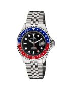 Automatisch Wall Street herenhorloge van zilverstaal
