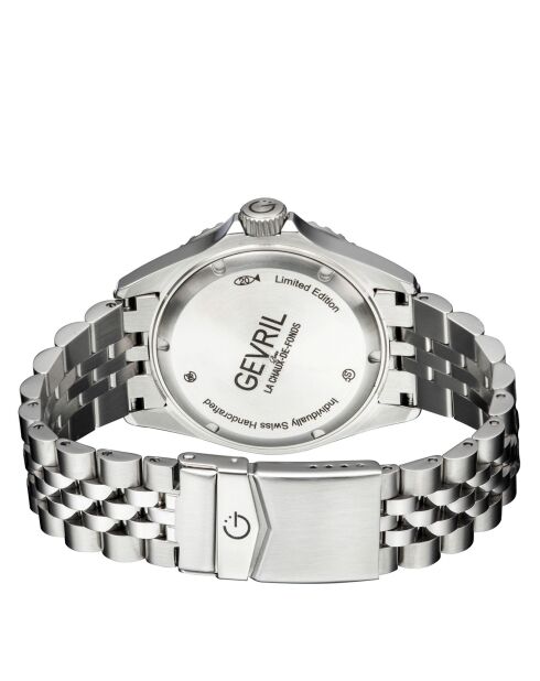 Automatisch Wall Street herenhorloge van zilverstaal