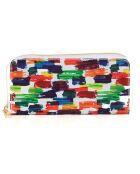 Portafoglio in pelle Ottavia bianco/multicolore - 20x10x3 cm