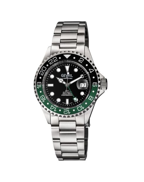 Automatisch Wall Street herenhorloge van zilverstaal