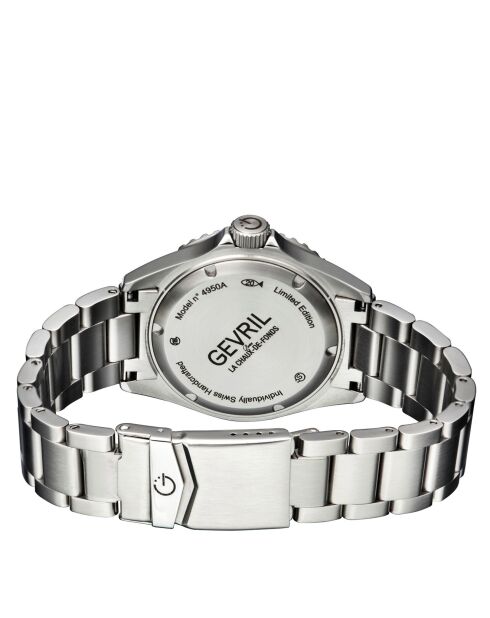 Automatisch Wall Street herenhorloge van zilverstaal