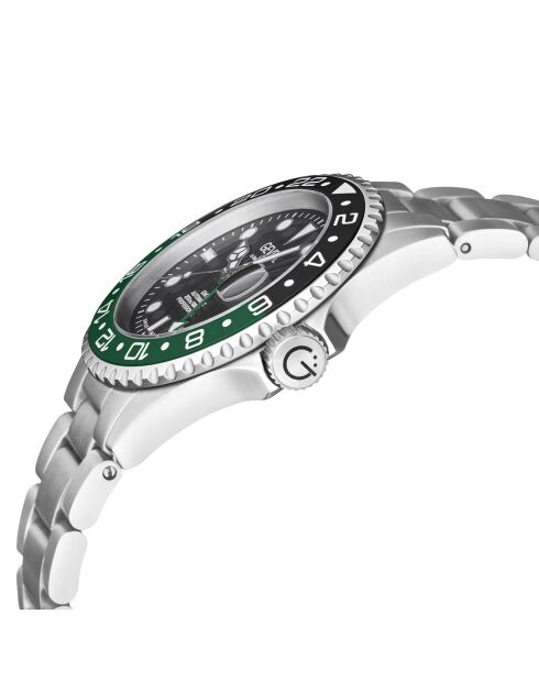 Automatisch Wall Street herenhorloge van zilverstaal