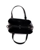 Schwarze Isabella Lederhandtasche - 30x21x12 cm