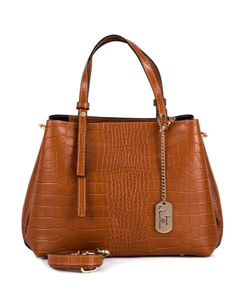 Isabella Handtasche aus Kamelleder - 30x21x12 cm