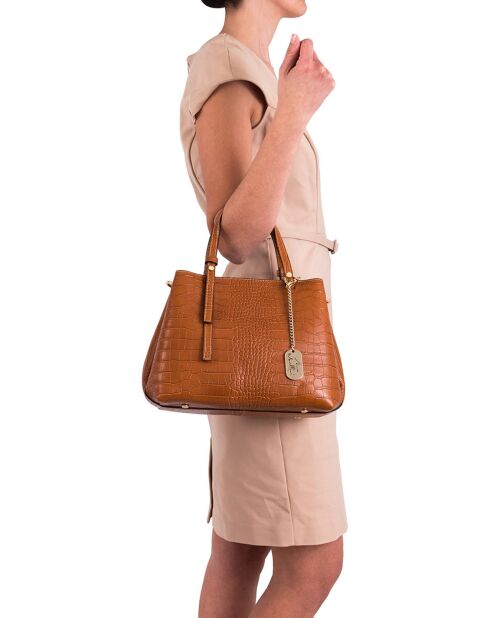 Isabella Handtasche aus Kamelleder - 30x21x12 cm