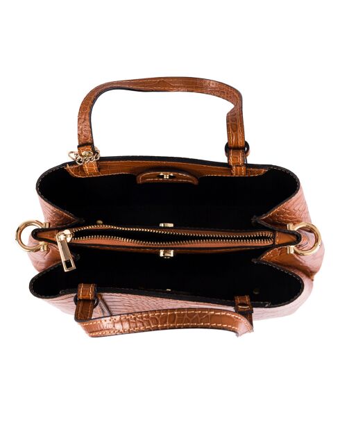 Isabella Handtasche aus Kamelleder - 30x21x12 cm