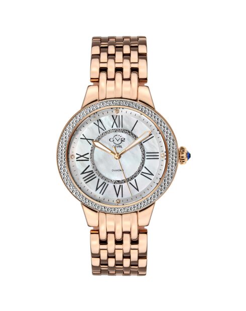 Montre Astor II Femme Quartz en Acier & Diamants 0.024 ct rose dorée